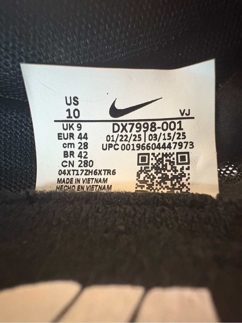 Nike XC Cross Country All Terrain Black and White Athletic Running Shoes DX7998 - Picture 10 of 11